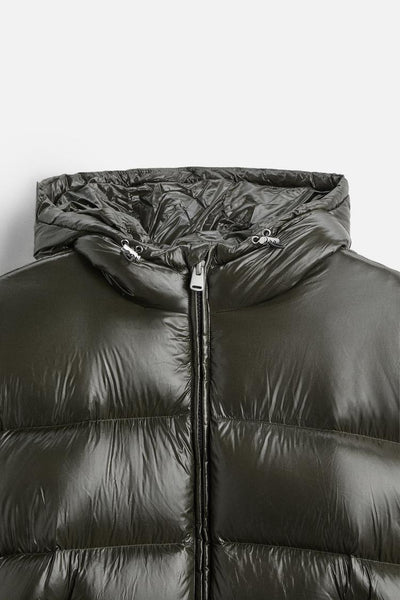 Puffer Jacket - Men - Glossy Finish - Hooded Insulated Coat - Tom