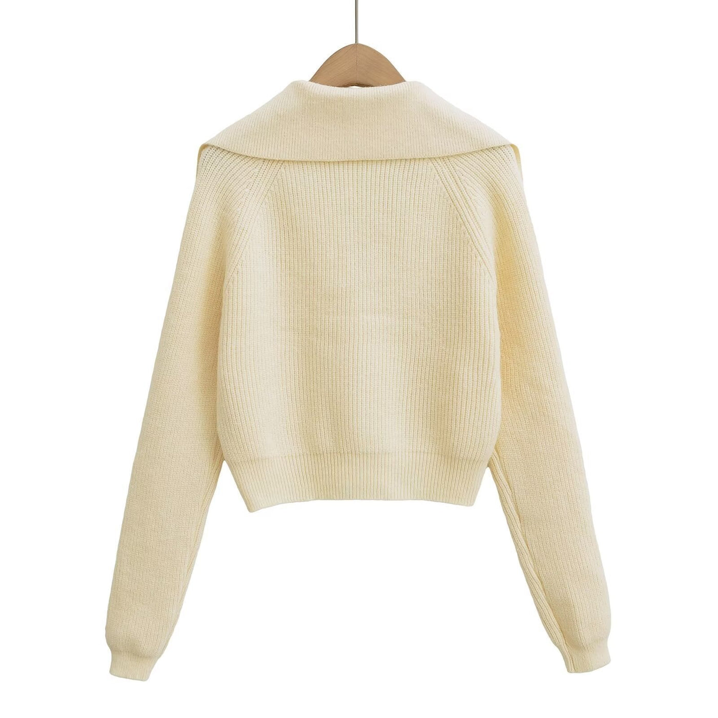 Women's lapel collar cardigan - Livia