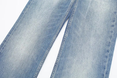 Women's High Waist Wide Leg Denim Trousers - Noelle