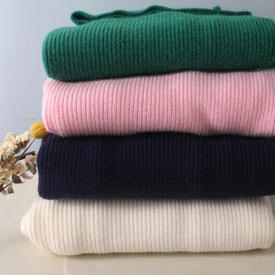 Aubrey - Single-coloured turtleneck jumper for women