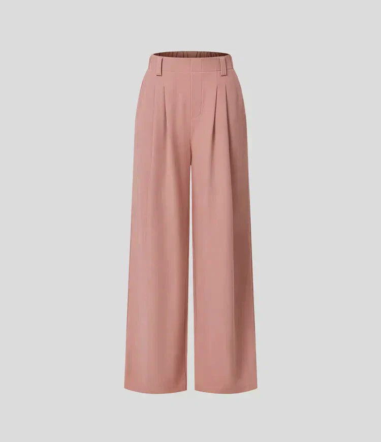 Women's Wide-Leg Tailored Trousers - High Waist - Lorene
