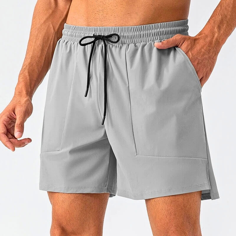Modern men's nylon shorts in various colours
