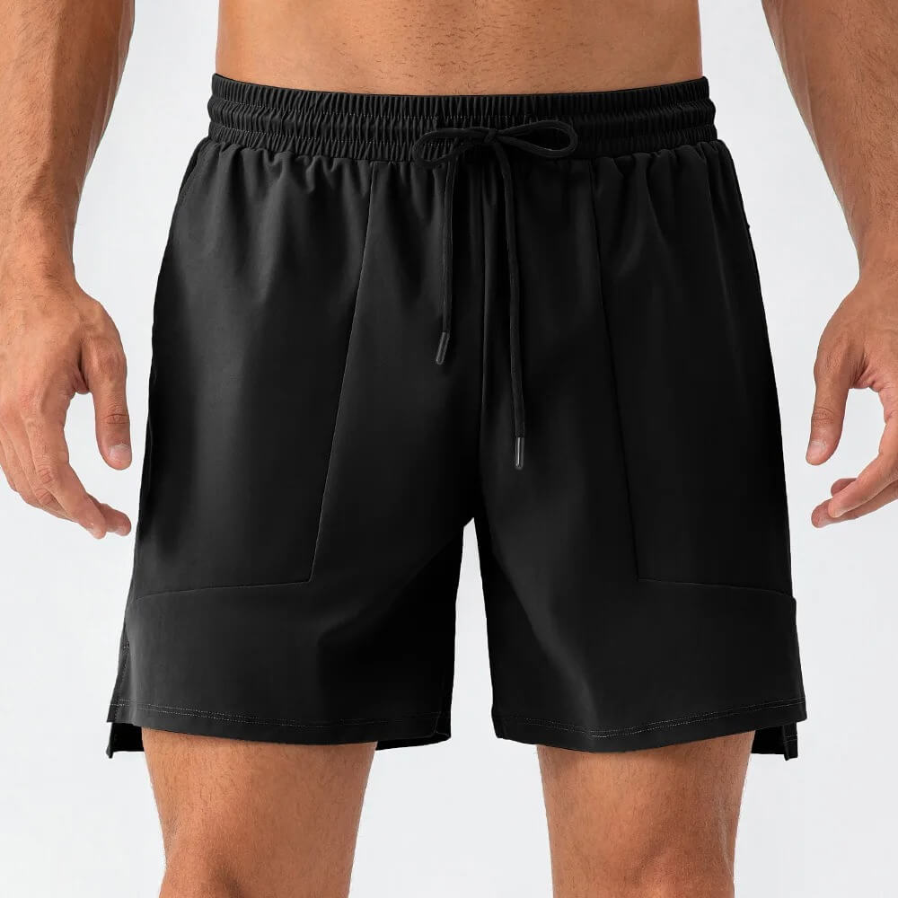 Modern men's nylon shorts in various colours