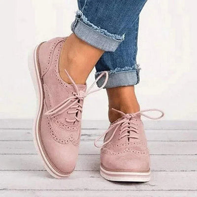 Elegant leather shoes with laces - Alisa