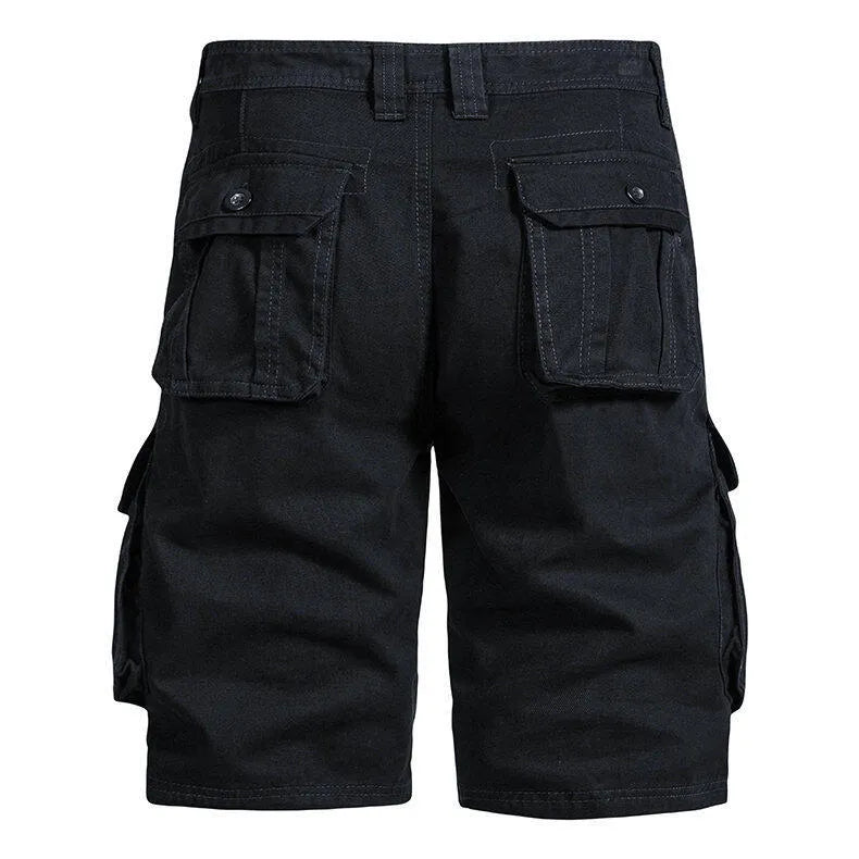 Men's casual cotton cargo pockets shorts - Jason