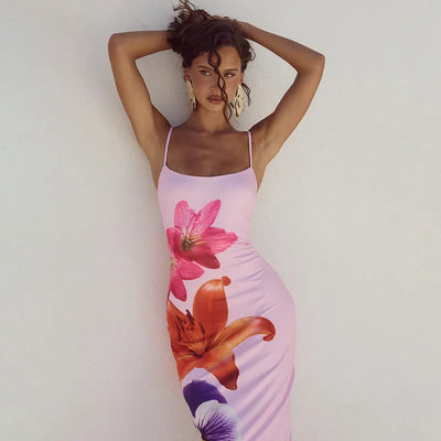 Grace - Floral Strap Dress for Women