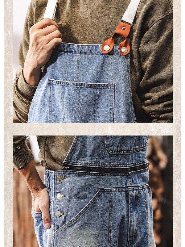 Men's Classic Workwear Denim Overalls