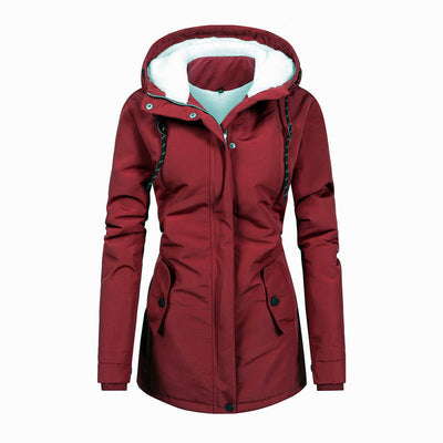Katy - Fleece-lined women's jacket with drawstring hood