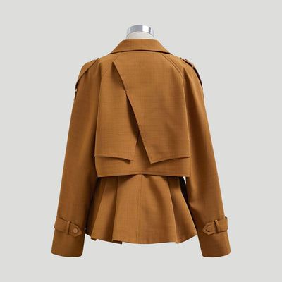 Peplum jacket with an eye-catching collar and fitted design at the waist - Gemma