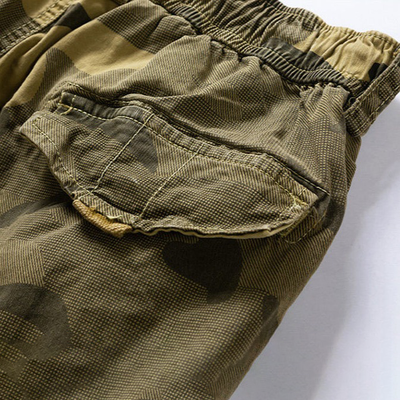 Men's Camo Cotton Cargo Shorts - Alessio