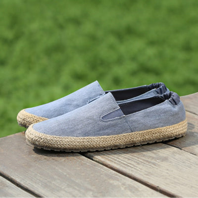 Men's breathable canvas espadrilles with natural jute sole - Olver