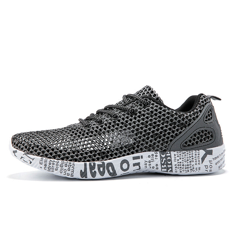 Breathable men's shoes with mesh design and urban sole - Aksel