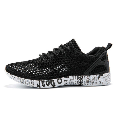 Breathable men's shoes with mesh design and urban sole - Aksel