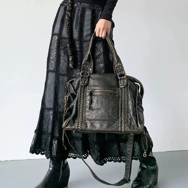 Jeoara - Vintage leather tote bag