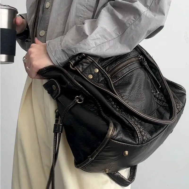 Jeoara - Vintage leather tote bag