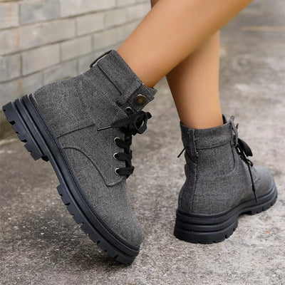 Frania - Jeans ankle boots with laces