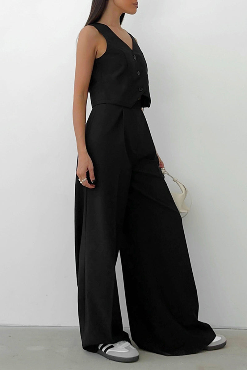 Kenny - Two-piece sleeveless business casual ensemble