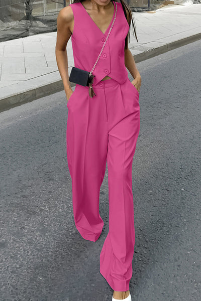 Kenny - Two-piece sleeveless business casual ensemble