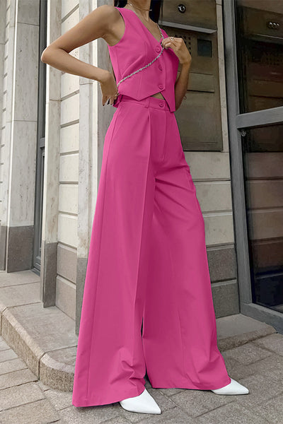 Kenny - Two-piece sleeveless business casual ensemble