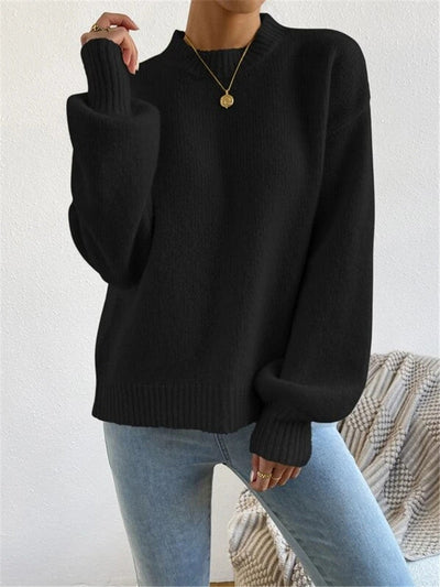Women's Knit Sweater - Crew Neck Long Sleeve Pullover - Elodie