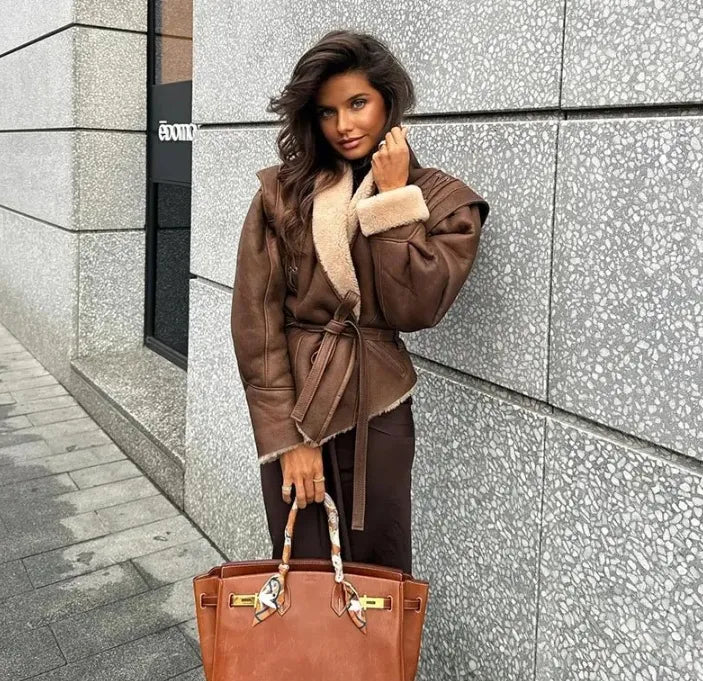 Olie - Suede jacket for women