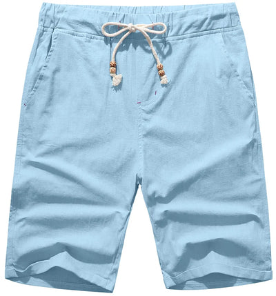 Andrei - Linen beach shorts with drawstring