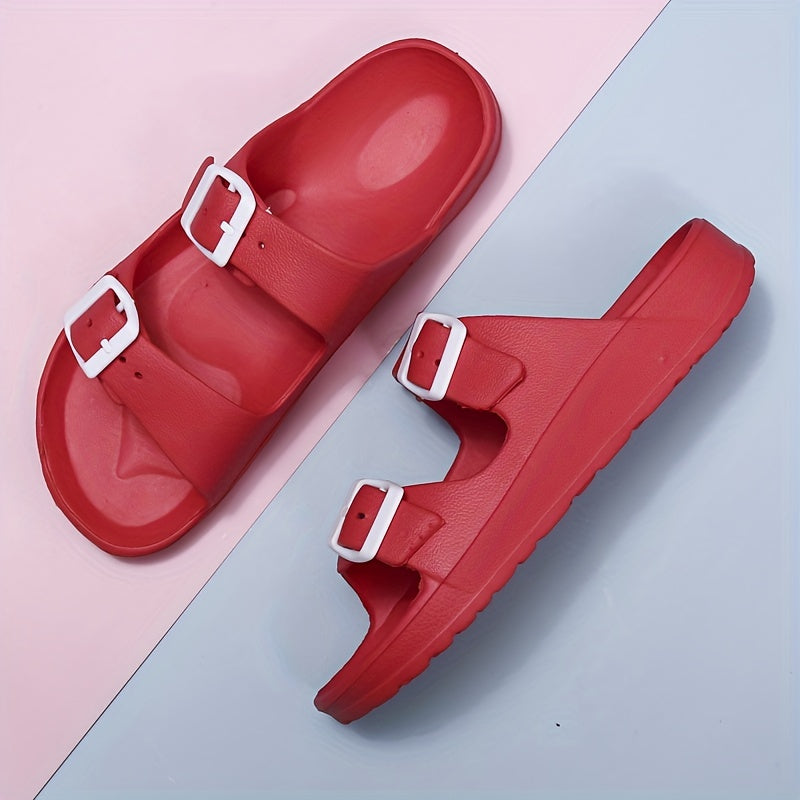 Men's sandal with double buckle