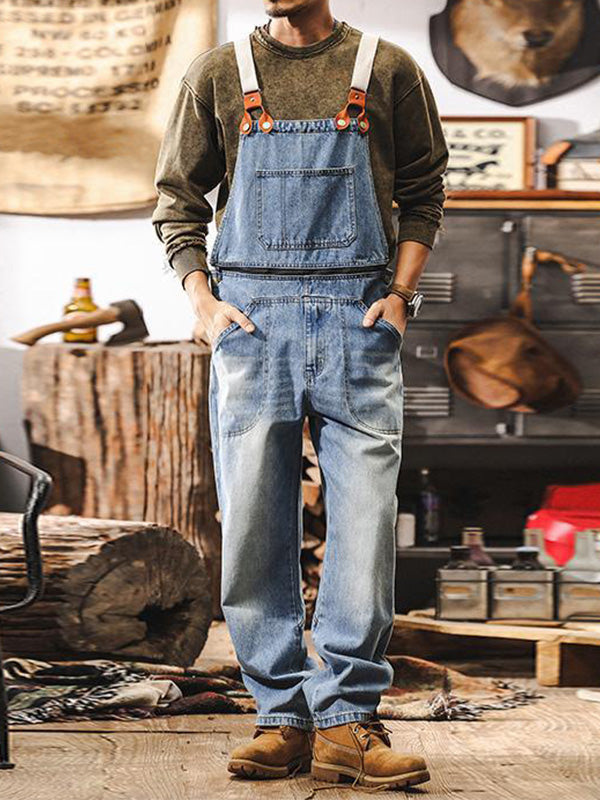 Men's Classic Workwear Denim Overalls