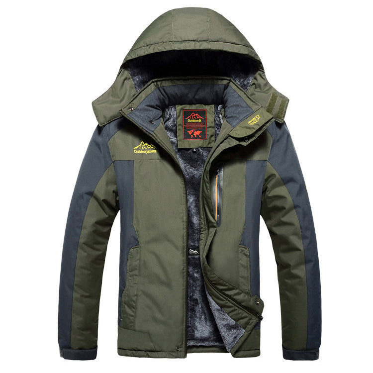 Men's waterproof lined jacket with hood - Cavalieri