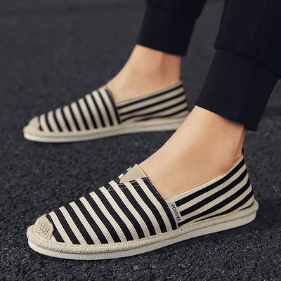Men's casual style breathable linen loafers - Damien