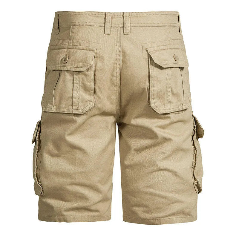 Men's casual cotton cargo pockets shorts - Jason