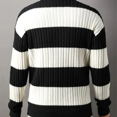 Bruno - Striped jumper with long sleeves and a wide stripe pattern
