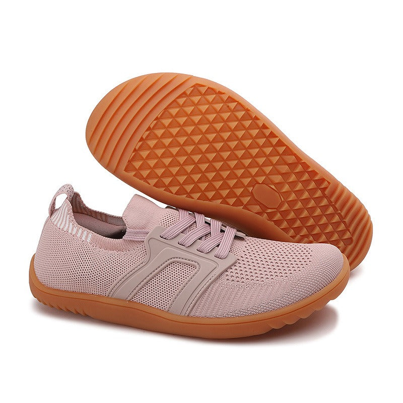 Unisex breathable sneakers with non-slip sole pastel pink - Elina