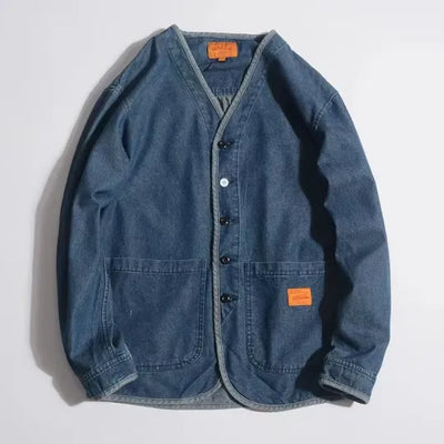 Men's V-neck denim jacket - Milo