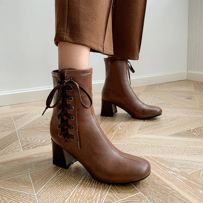 Vintage lace-up ankle boots - Nova