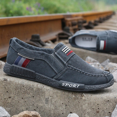 Men's casual style breathable canvas loafers - Mateo