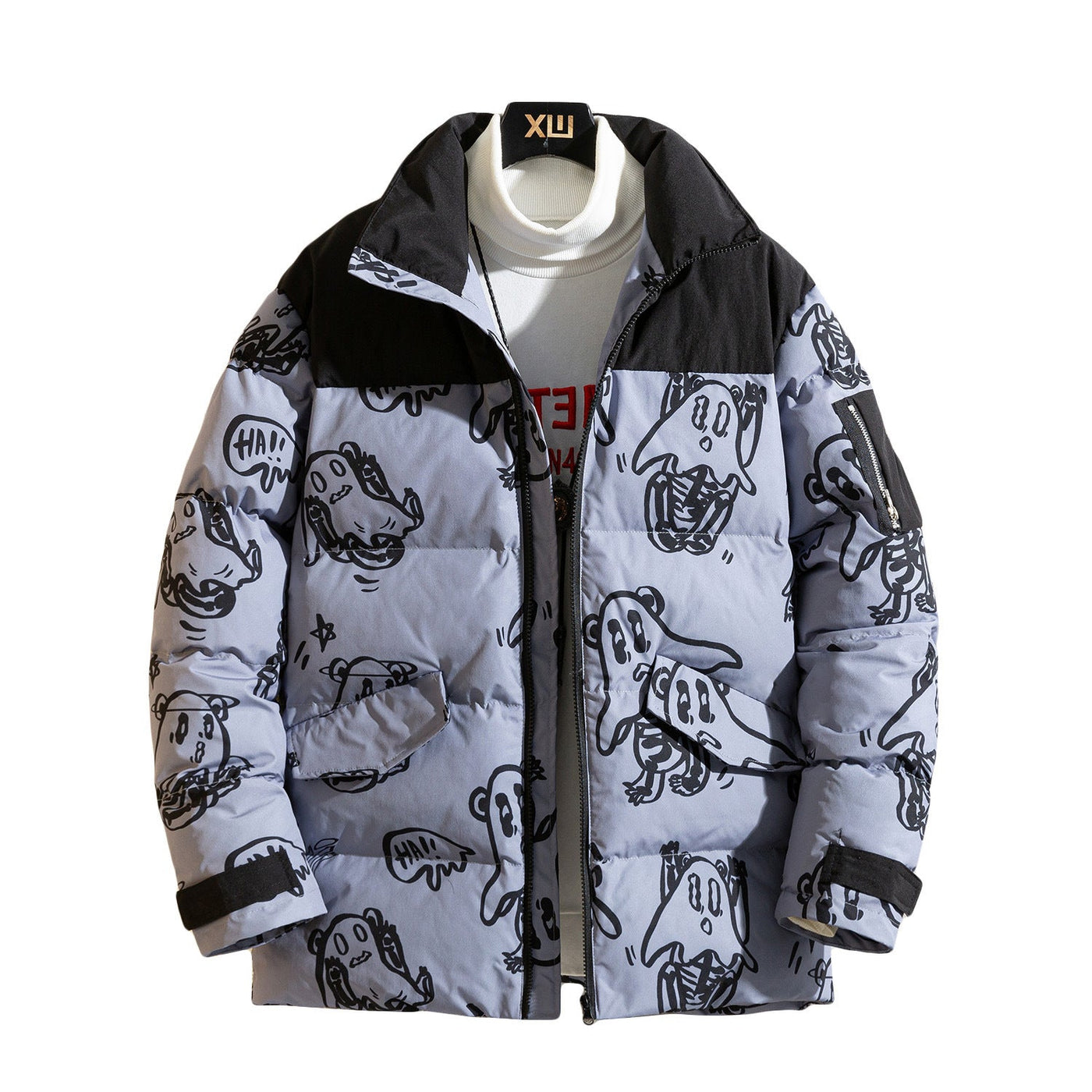 Printed quilted jacket - Mauro