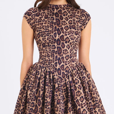Essie Leopard Print Halter Dress