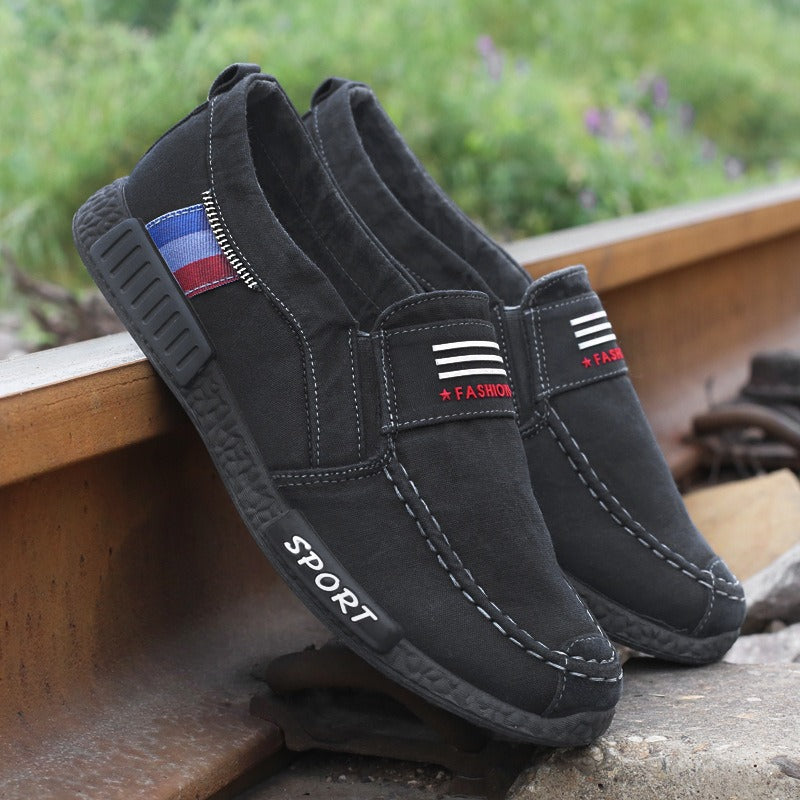 Men's casual style breathable canvas loafers - Mateo