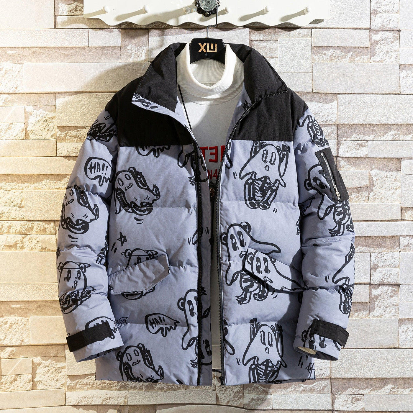 Printed quilted jacket - Mauro