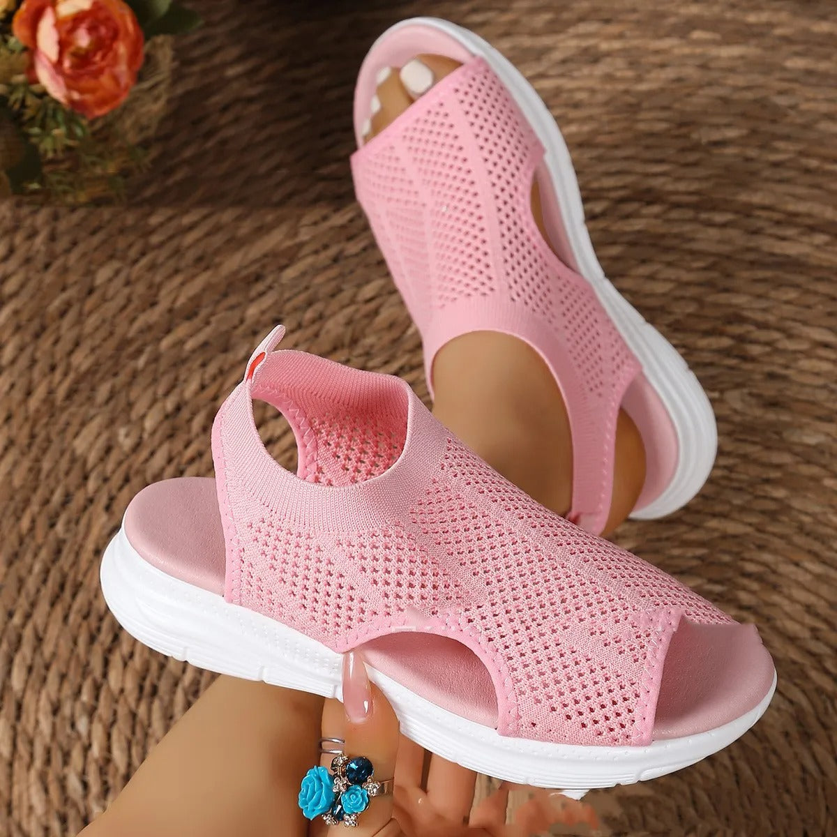 Women's sports sandals with breathable fabric in casual style - Natalia