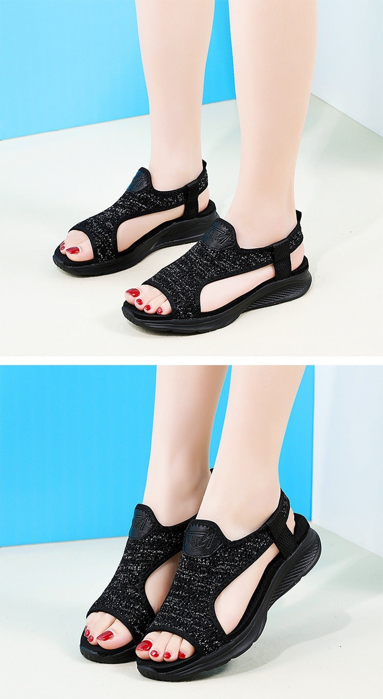 Women's sports sandals light sole breathable fabric - Naira