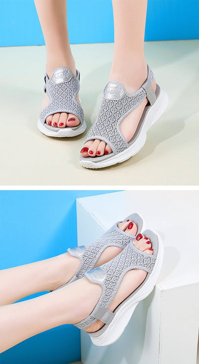 Women's sports sandals light sole breathable fabric - Naira