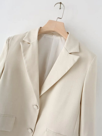 Rita - Temperament Entry Lux Workplace Metal Chain Suit Pants Three Piece Set