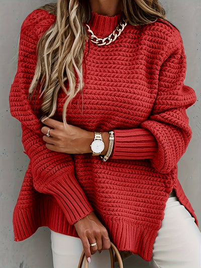 Women's Ribbed Knit Oversized Sweater - Eliane