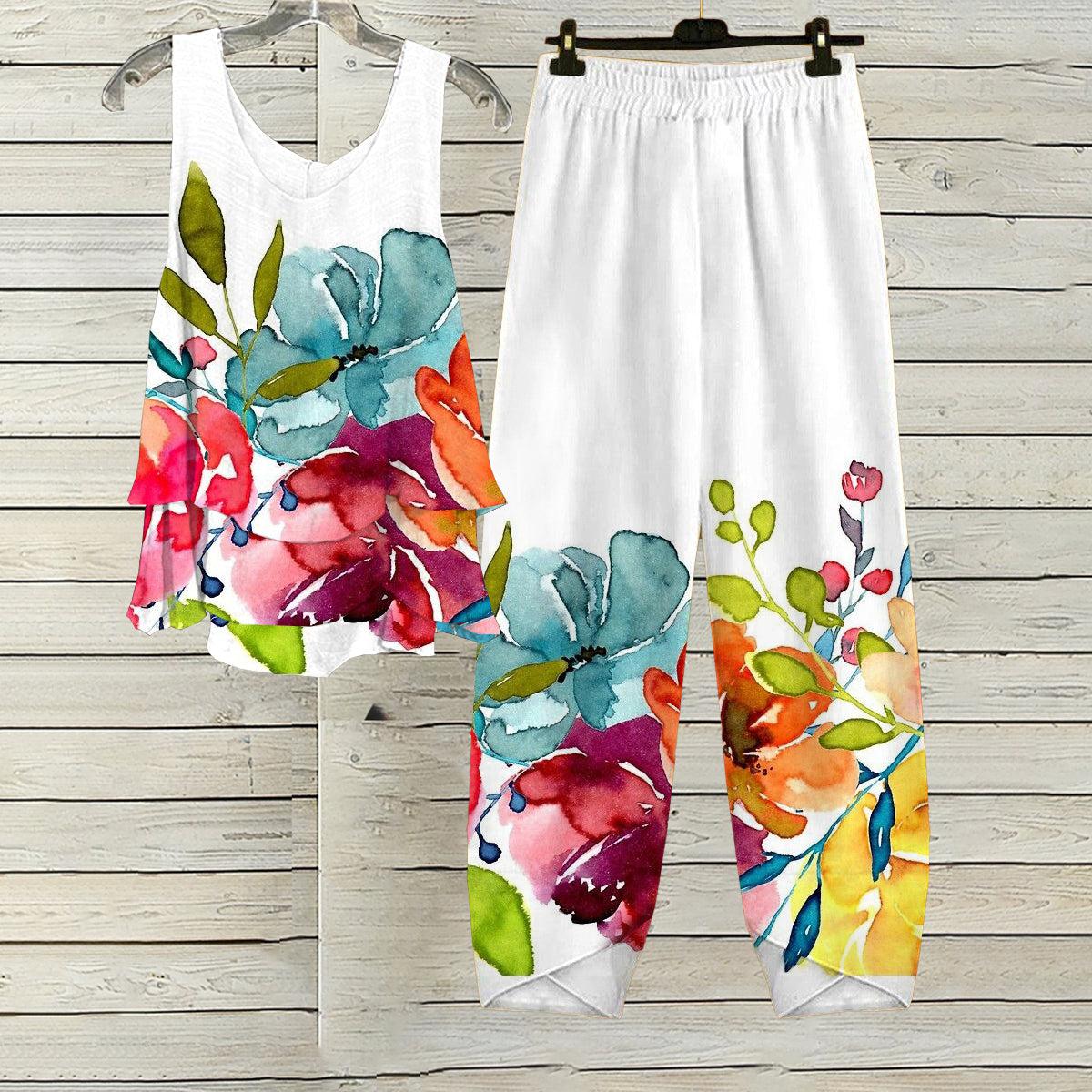 Lysandra - Comfortable sleeveless two-piece set