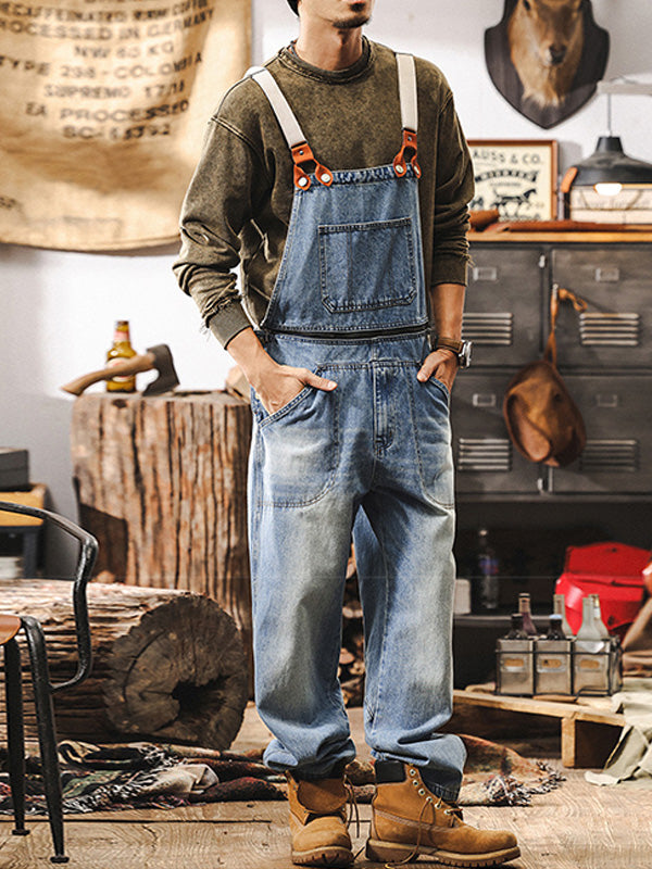 Men's Classic Workwear Denim Overalls