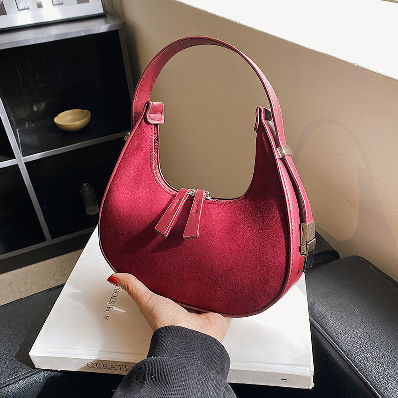 French style matte shoulder bag - Solenne
