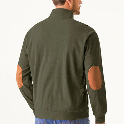 Kaym - Men's sweatshirt with stand-up collar and long sleeves with pockets