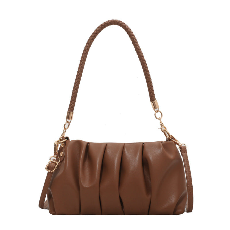 Soft shoulder bag with pleats - Evelina